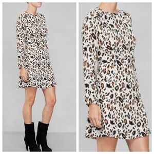 & Other Stories Animal Print Long Sleeve Dress